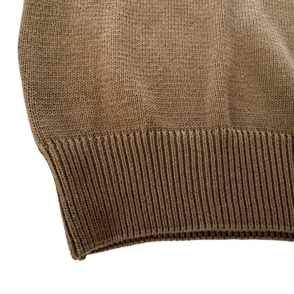 NWOT Uni Brown Sweater Vest Men’s L Cotton Knit Pullover - Picture 5 of 9
